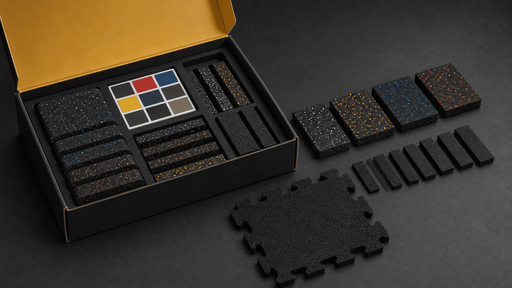 Rubber gym flooring free sample kit
